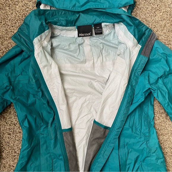 Marmot Precip Eco Rain Jacket - Teal (Size M) - Picture 6 of 7